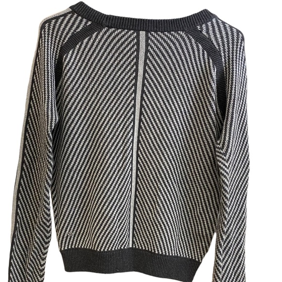 Lululemon Devi crew gray heathered striped cotton sweater - Picture 6 of 8